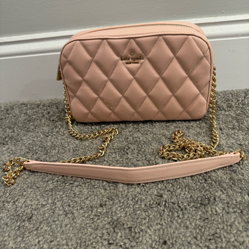 Kate Spade Pink Quilted Crossbody